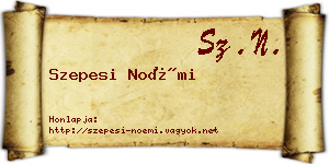 Szepesi Noémi névjegykártya